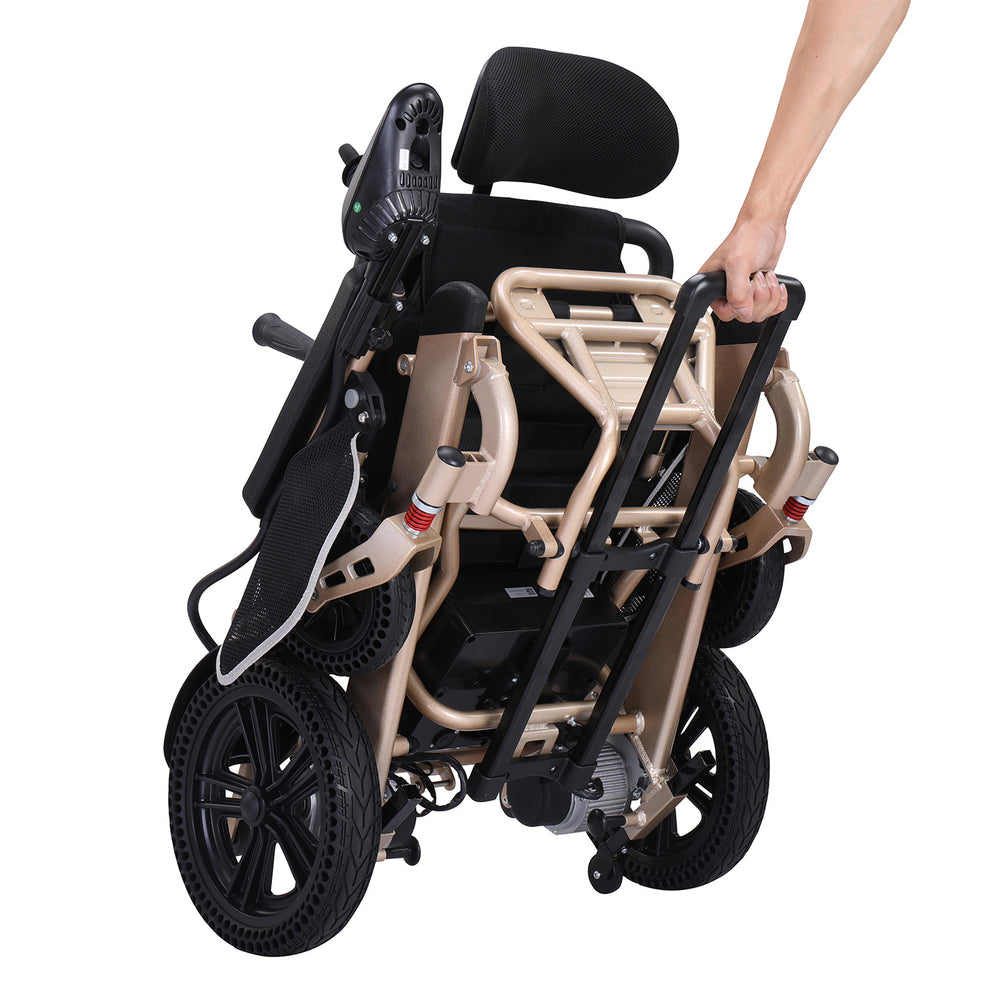 Manual Reclining Backrest Aluminum Alloy Electric Wheelchair, BC-EA7001MR